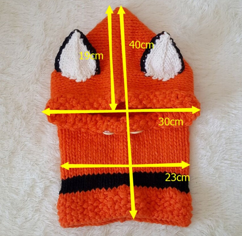 Children's wool knit hat hand-knitted