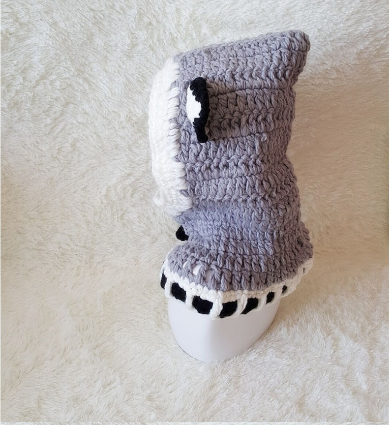 Children's wool knit hat hand-knitted