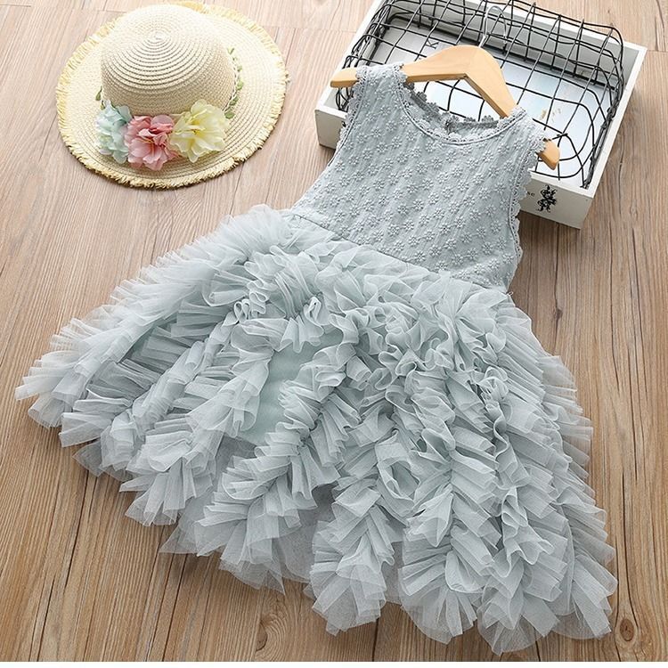 Long-sleeved Girls White Princess Dress