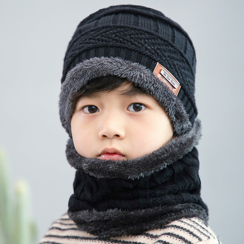 Warm knitted hat children's cap