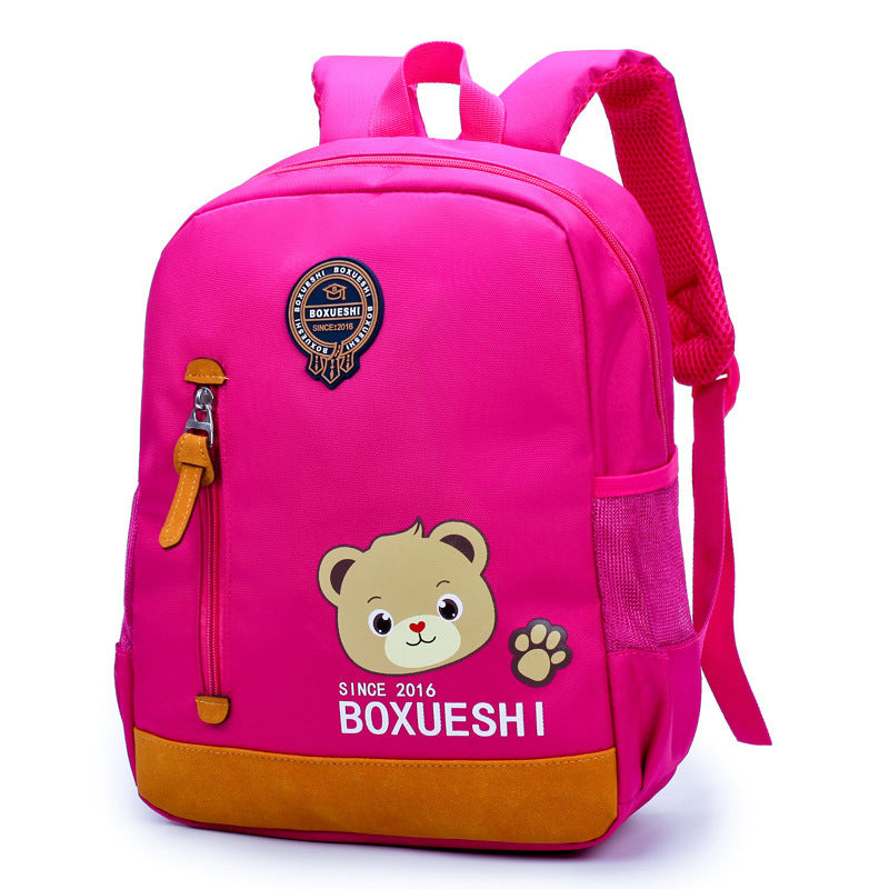 A cartoon bear nursery school schoolbag