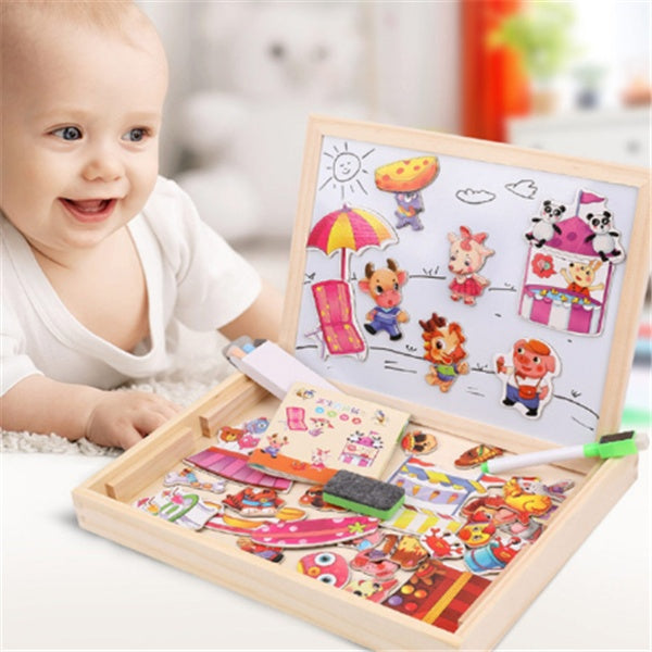 Wooden Magnetic Puzzle Toys For Kids