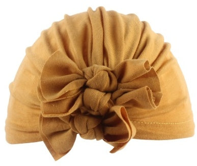 Pleated bowknot baby hat