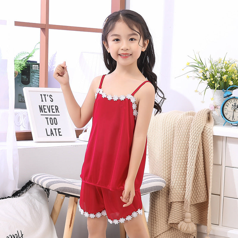 Cute Children Sling Pajamas Girl