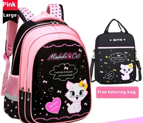 Kids School Cute Cat Print Backpack