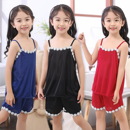 Cute Children Sling Pajamas Girl