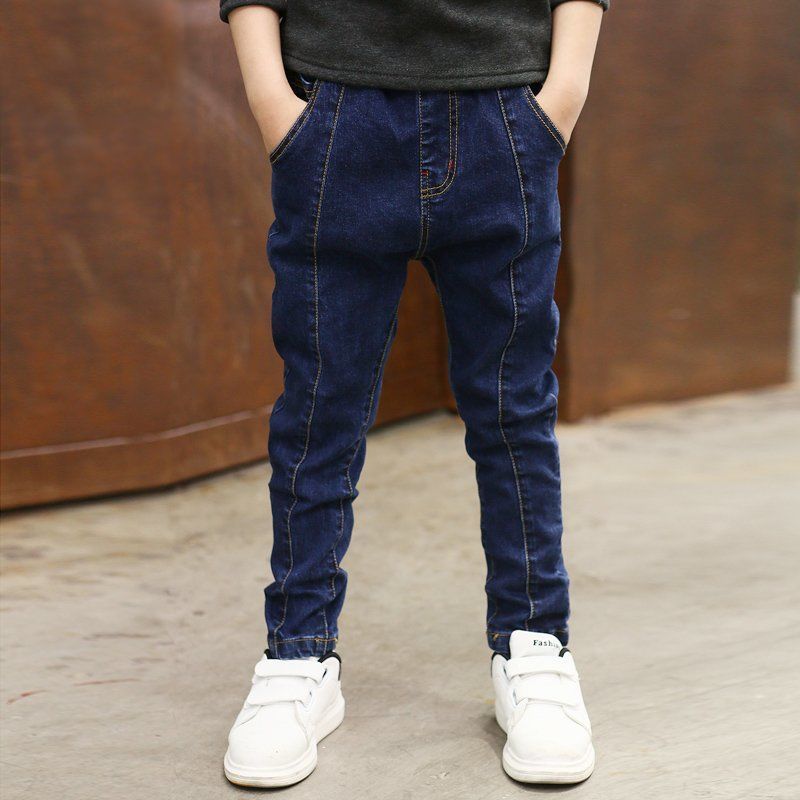 Boys Jeans Autumn And Winter One-piece Velvet